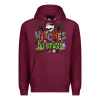 Burgundy witches be crazy Premium Hoodie - Zillion Design Studio