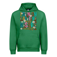 Emerald i run on caffeine and kisses mothers day Urban Hoodie - texasbilliewilder