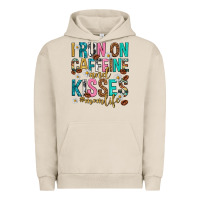 Pigment French Oak i run on caffeine and kisses mothers day Urban Hoodie - texasbilliewilder