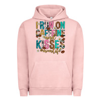 Pigment Salmon i run on caffeine and kisses mothers day Urban Hoodie - texasbilliewilder