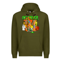 Army Green october 31 Premium Hoodie - Zillion Design Studio