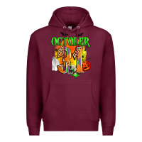 Burgundy october 31 Premium Hoodie - Zillion Design Studio
