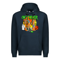 Navy october 31 Premium Hoodie - Zillion Design Studio