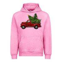 Fuchsia Pink christmas trees with truck Urban Hoodie - RanaPortraitStore