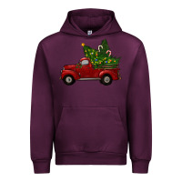 Mauve Wine christmas trees with truck Urban Hoodie - RanaPortraitStore
