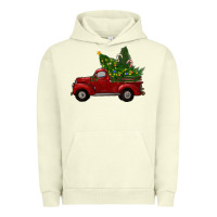 Pigment Pistachio christmas trees with truck Urban Hoodie - RanaPortraitStore