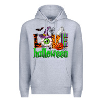 Heather Grey love halloween Premium Hoodie - Zillion Design Studio
