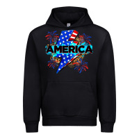 Black America with lightning bolt Urban Hoodie - Zillion Design Studio