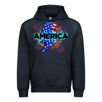 Navy America with lightning bolt Urban Hoodie - Zillion Design Studio