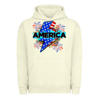 Pigment Pistachio America with lightning bolt Urban Hoodie - Zillion Design Studio