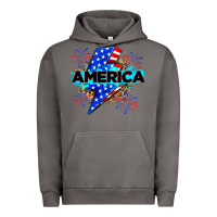 Pigment Tornado America with lightning bolt Urban Hoodie - Zillion Design Studio