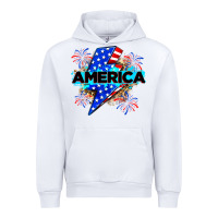 White America with lightning bolt Urban Hoodie - Zillion Design Studio
