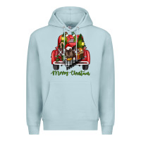 Blue Mist merry christmas truck Premium Hoodie - RanaPortraitStore