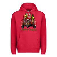 Cardinal merry christmas truck Premium Hoodie - RanaPortraitStore
