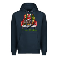 Navy merry christmas truck Premium Hoodie - RanaPortraitStore