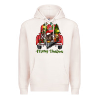 Pale Pink merry christmas truck Premium Hoodie - RanaPortraitStore