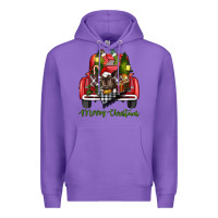 Purple merry christmas truck Premium Hoodie - RanaPortraitStore