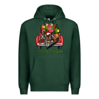 Sports Green merry christmas truck Premium Hoodie - RanaPortraitStore