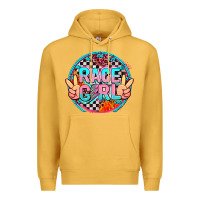 Mustard race girl Premium Hoodie - AdoDesignShop