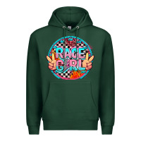 Sports Green race girl Premium Hoodie - AdoDesignShop