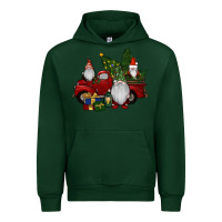 Forest Green christmas gnomes with truck Urban Hoodie - RanaPortraitStore