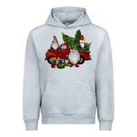 Heather Grey christmas gnomes with truck Urban Hoodie - RanaPortraitStore