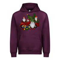 Mauve Wine christmas gnomes with truck Urban Hoodie - RanaPortraitStore