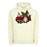 Pigment Pistachio christmas gnomes with truck Urban Hoodie - RanaPortraitStore