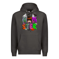 Smoke halloween momster messy bun Premium Hoodie - Zillion Design Studio