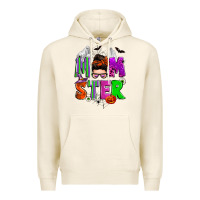 Tofu halloween momster messy bun Premium Hoodie - Zillion Design Studio