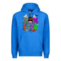 True Royal halloween momster messy bun Premium Hoodie - Zillion Design Studio