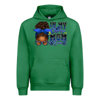 Emerald in my cheer mom era afro messy bun Urban Hoodie - texasbilliewilder