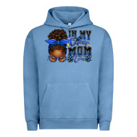 Pigment Pebble Blue in my cheer mom era afro messy bun Urban Hoodie - texasbilliewilder