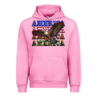 Fuchsia Pink america america america america Urban Hoodie - Zillion Design Studio