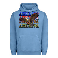 Pigment Pebble Blue america america america america Urban Hoodie - Zillion Design Studio