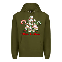 Army Green merry christmas baseball Premium Hoodie - RanaPortraitStore