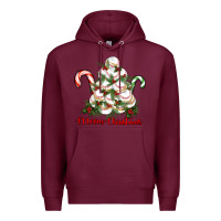 Burgundy merry christmas baseball Premium Hoodie - RanaPortraitStore