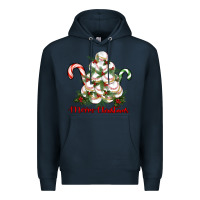 Navy merry christmas baseball Premium Hoodie - RanaPortraitStore