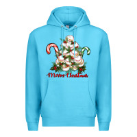 Ocean Blue merry christmas baseball Premium Hoodie - RanaPortraitStore