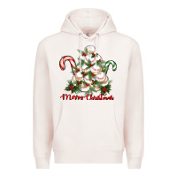 Pale Pink merry christmas baseball Premium Hoodie - RanaPortraitStore