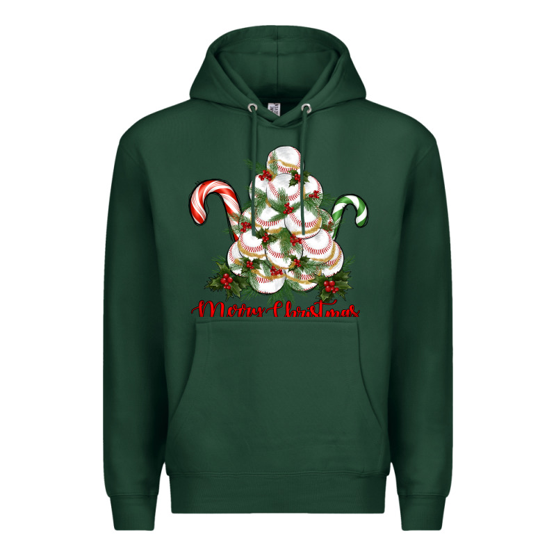Merry Christmas Baseball Premium Hoodie by RanaPortraitStore | Teevron