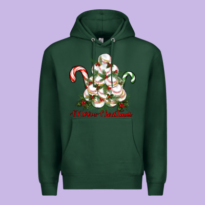 Merry Christmas Baseball Premium Hoodie Designed By Ranaportraitstore