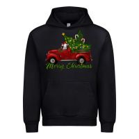 Black merry christmas baby sheep trees with truck Urban Hoodie - RanaPortraitStore