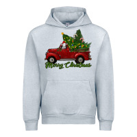 Heather Grey merry christmas baby sheep trees with truck Urban Hoodie - RanaPortraitStore