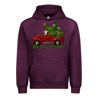 Mauve Wine merry christmas baby sheep trees with truck Urban Hoodie - RanaPortraitStore