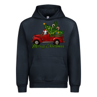 Navy merry christmas baby sheep trees with truck Urban Hoodie - RanaPortraitStore