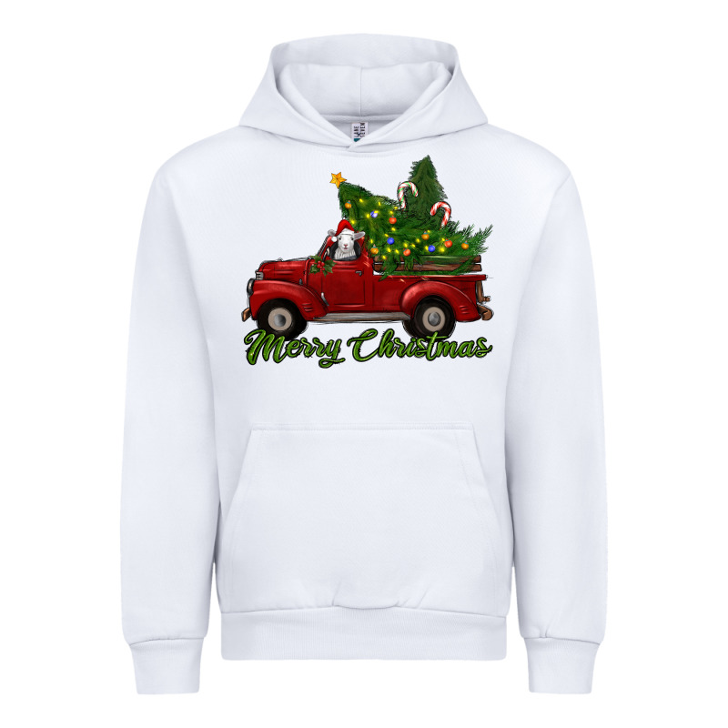 Merry Christmas Baby Sheep Trees With Truck Urban Hoodie by RanaPortraitStore | Teevron