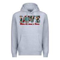 Heather Grey love make this house a home Premium Hoodie - RanaPortraitStore