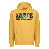 Mustard love make this house a home Premium Hoodie - RanaPortraitStore