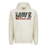 Oatmeal Heather love make this house a home Premium Hoodie - RanaPortraitStore
